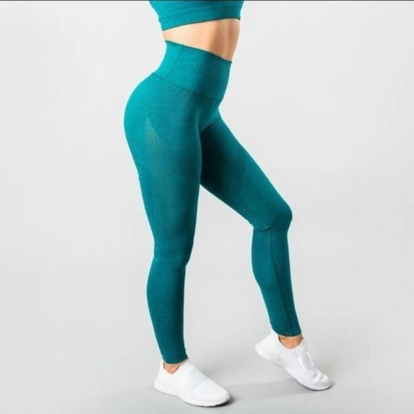 Alphalete Pants - Alphalete Aero Leggings - Teal